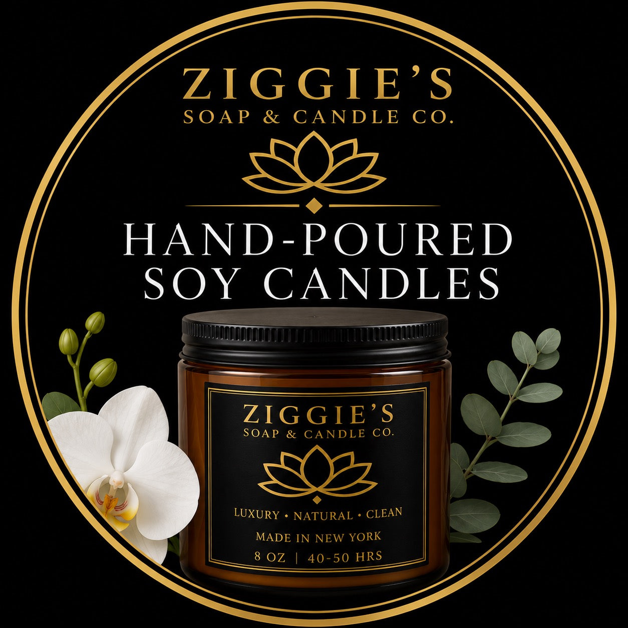 8 OZ SOY WAX CANDLE