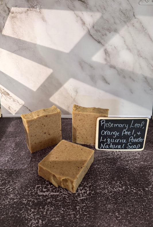 Rosemary, Orange Peel, and Licorice Natural Soap